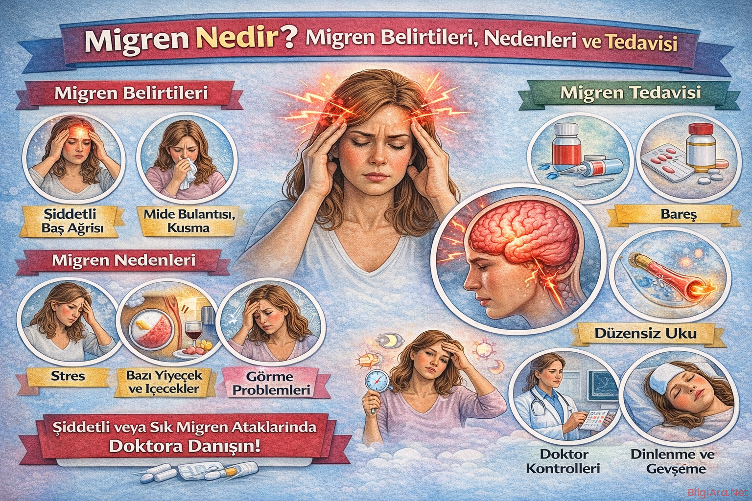 Migren Nedir? Migren Belirtileri, Nedenleri ve Tedavisi