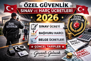 Özel Güvenlik Sınav ve Harç Ücretleri 2026
