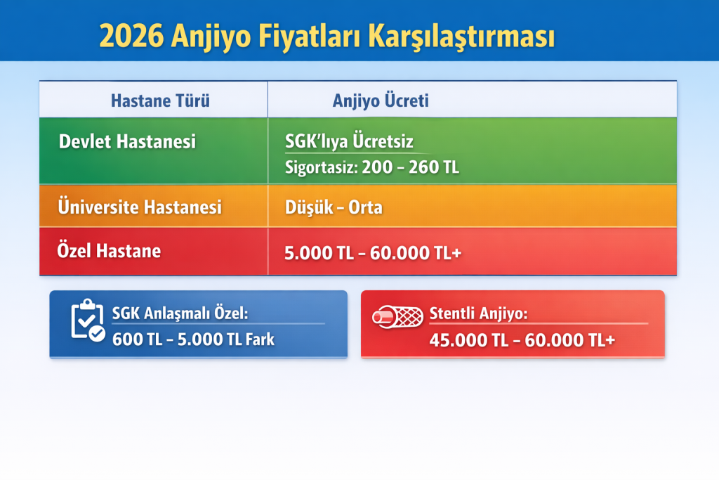 Özel Hastane Anjiyo Ücreti 2026