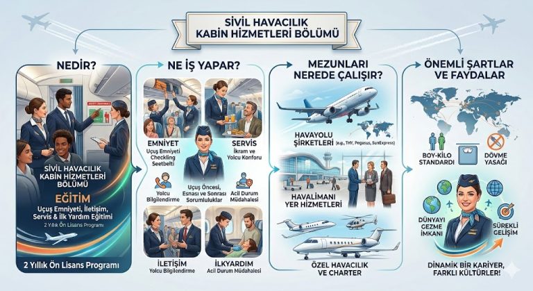 Sivil Havacılık Kabin Hizmetleri Bölümü Nedir, Ne İş Yapar ve Mezunları Nerede Çalışır?