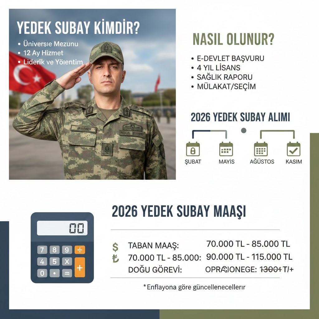 Yedek Subay Kimdir, Nasıl Olunur? Yedek Subay Maaşı 2026