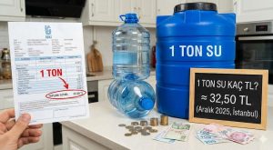 1 Ton Su Kaç TL – 2026