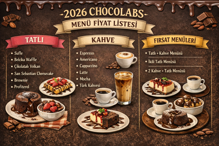 2026 Chocolabs Menü Fiyat Listesi: Tatlı, Kahve ve Fırsat Menüleri
