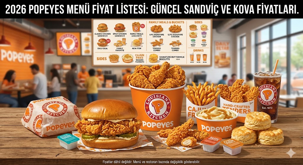2026 Popeyes Menü Fiyat Listesi: Güncel Sandviç ve Kova Fiyatları