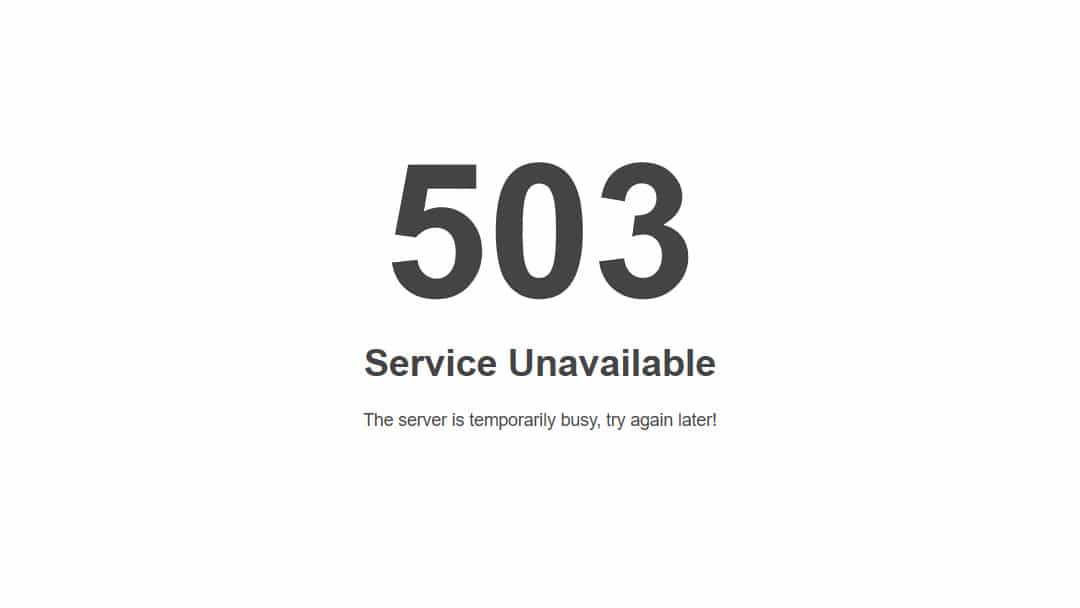 503 Durum Kodu Hatası ve Çözümü
