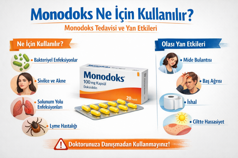 Monodoks Ne İçin Kullanılır? Monodoks Tedavisi ve Yan Etkileri