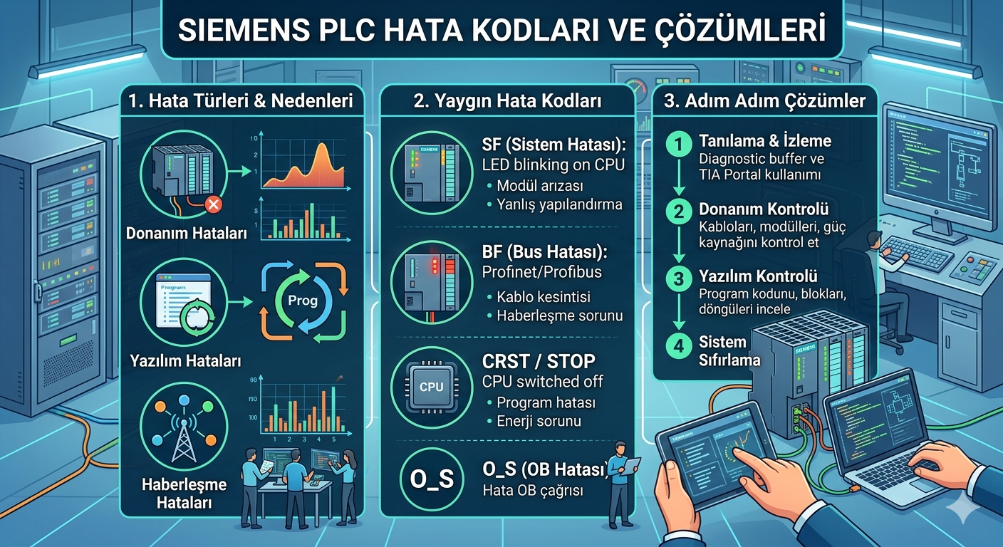 Siemens PLC Hata Kodları ve Çözümleri 2026