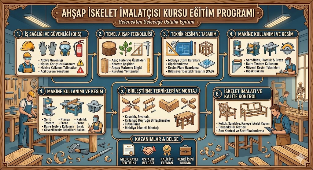 Ahşap İskelet İmalatçısı Kursu Eğitim Programı 2026