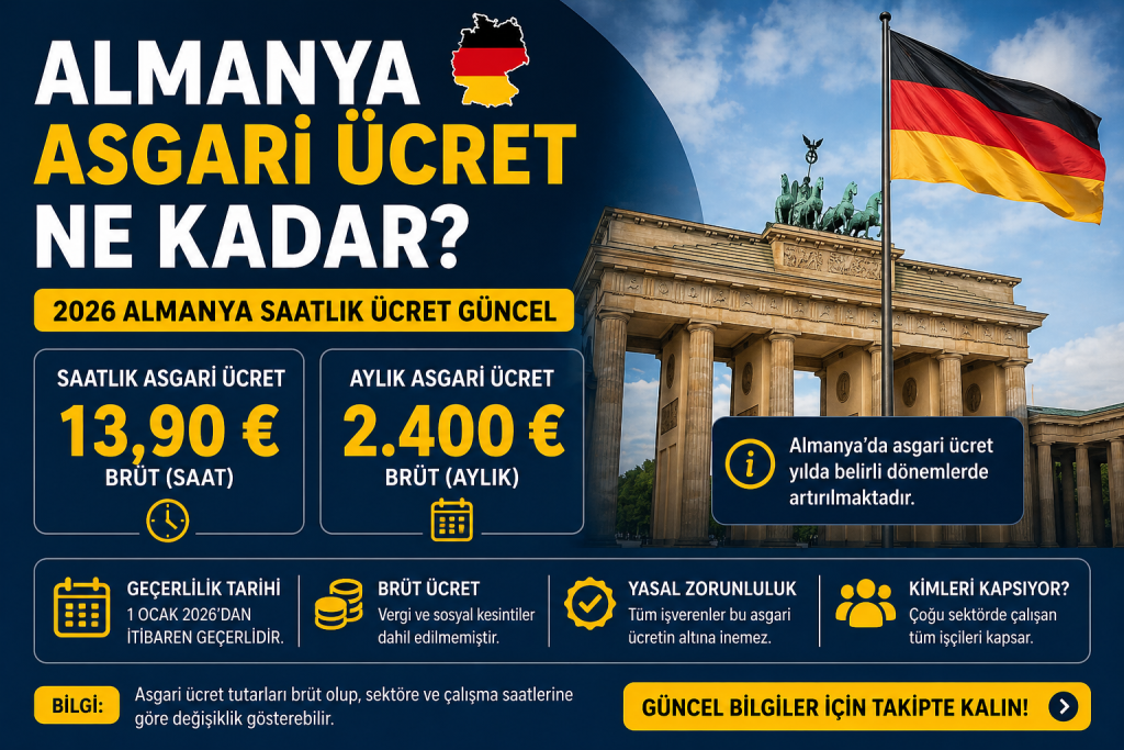 Almanya Asgari Ücret Ne Kadar? – 2026 Almanya Saatlik Ücret Güncel