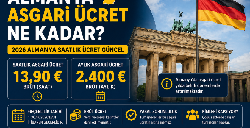 Almanya Asgari Ücret Ne Kadar? – 2026 Almanya Saatlik Ücret Güncel