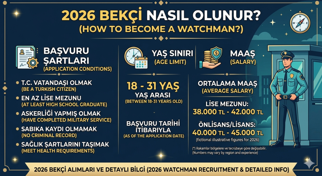Bekçi Nasıl Olunur? Başvuru Şartları, Yaş Sınırı ve Maaş 2026