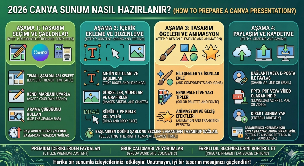 Canva sunum nasıl hazırlanır? 2026