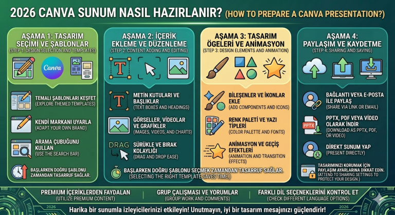 Canva sunum nasıl hazırlanır? 2026