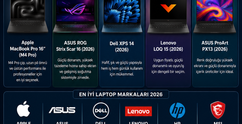En İyi Laptop Tavsiyesi ve Markaları 2026