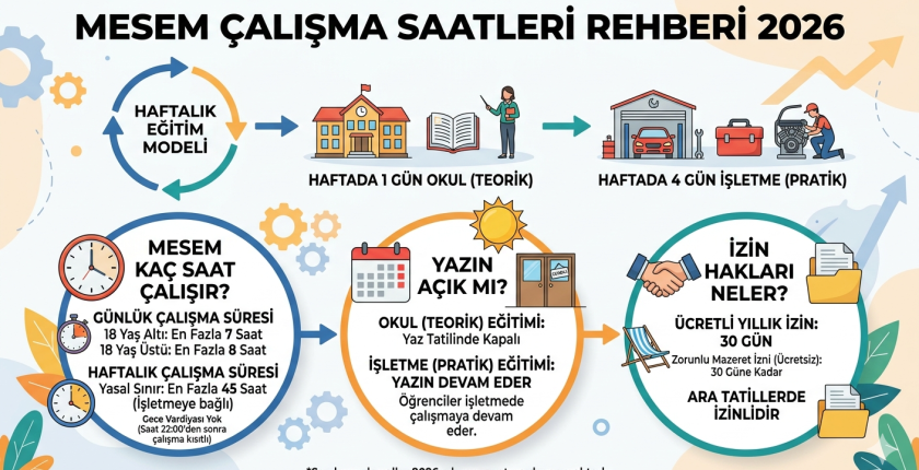 Mesem Çalışma Saatleri 2026: Mesem Kaç Saat Çalışır, Yazın Açık Mı, İzin Hakları Neler?